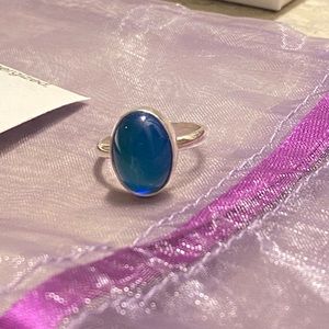 Handmade Sterling Silver Mood Ring sz. 6.75